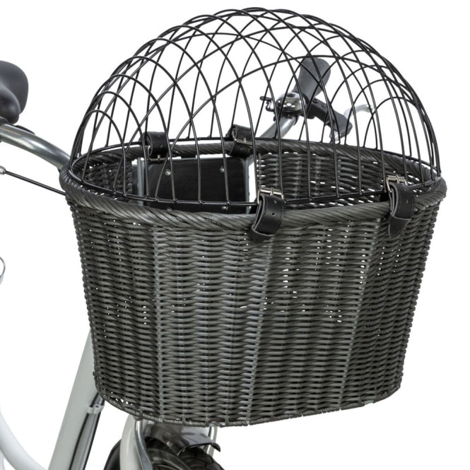 Trixie front bicycle basket made of polyrattan