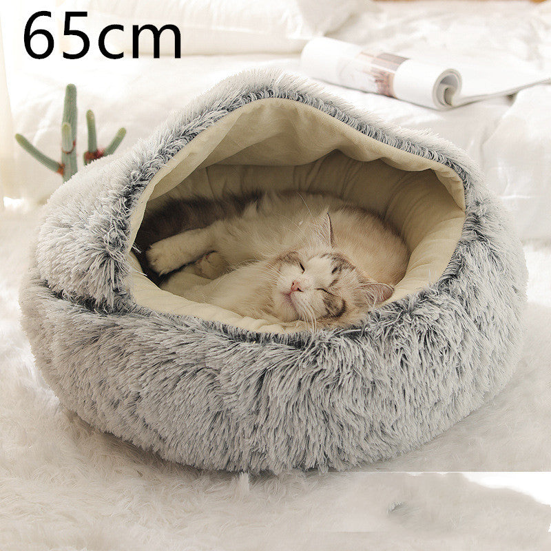 Pet Winter Bed Round Plush Warm