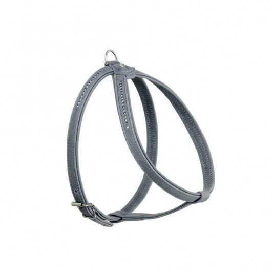 Karlie Buffalo Denim Rhinestone Harness - Steel