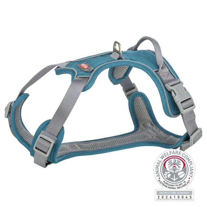 Trixie Premium Active Geschirr - petrol 74–100 cm/25 mm