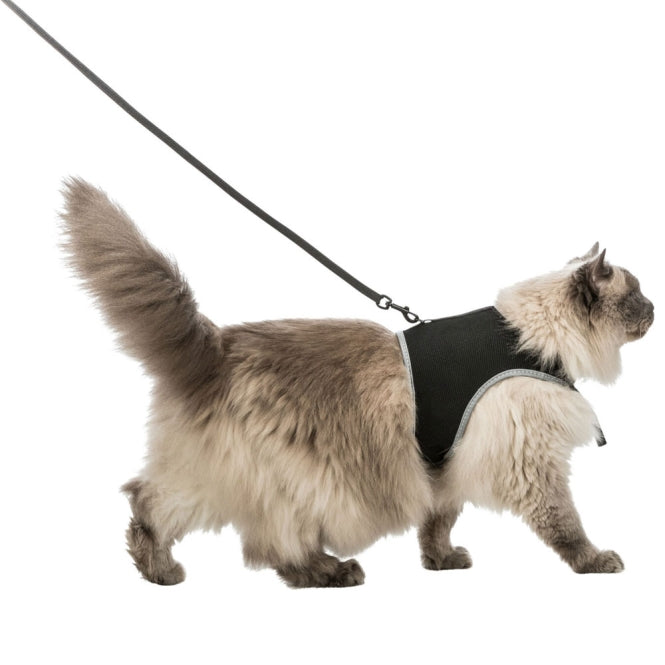 Trixie Soft Harness with Leash XL - Black