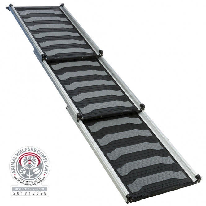 Trixie 3-section telescopic ramp, aluminum/TPR
