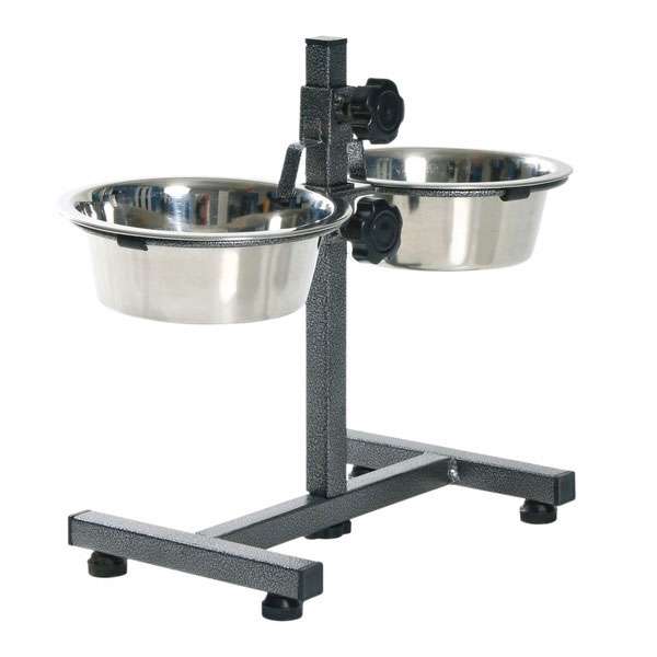 Trixie dog bar with stainless steel bowls - 2 x 1.8 l