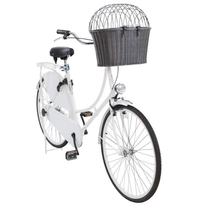 Trixie front bicycle basket made of polyrattan