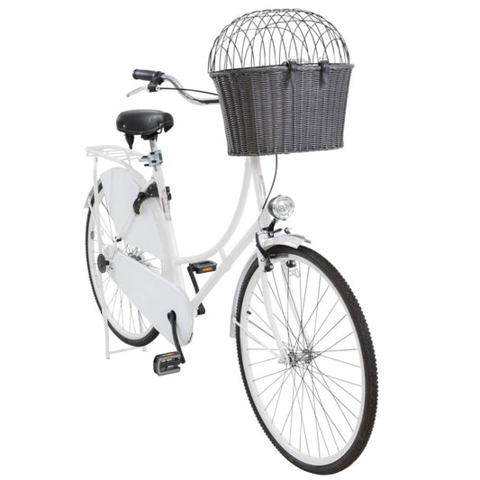 Trixie front bicycle basket made of polyrattan