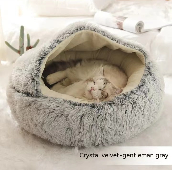 Pet Winter Bed Round Plush Warm