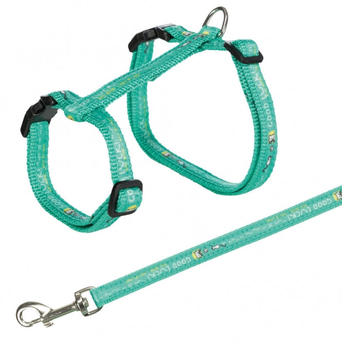 Trixie cat harness XL with leash and motif