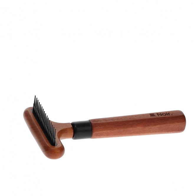 EBI Noir Japandi detangling rake with rotating tines