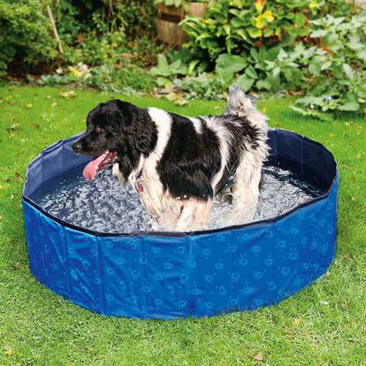 Karlie Flamingo DOGGY POOL Swimming Pool for Dogs - Blue Patterned