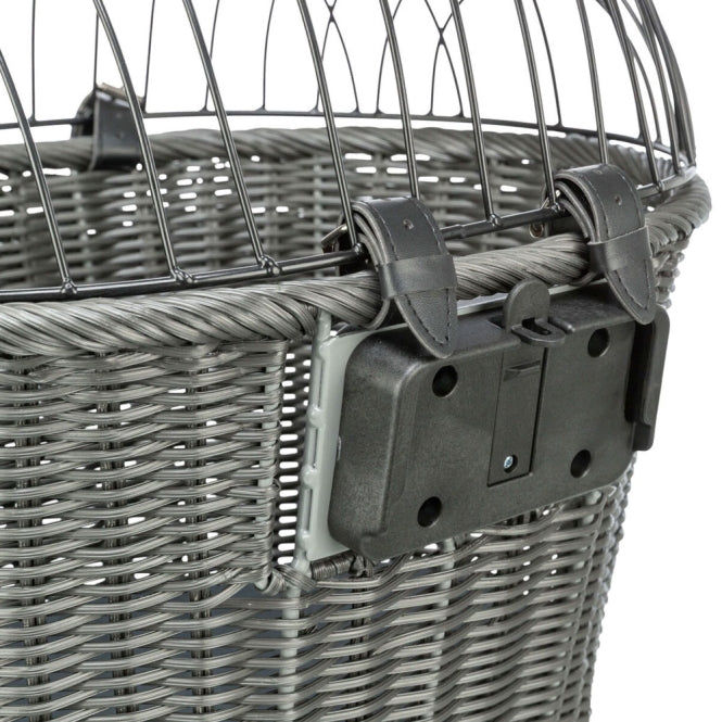 Trixie front bicycle basket made of polyrattan