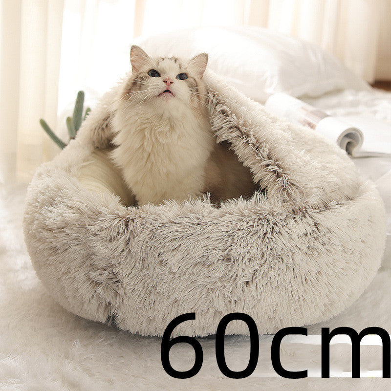 Pet Winter Bed Round Plush Warm